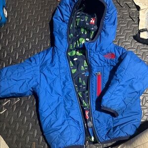 The North Face Kids' Blue Jacket with Patterned Lining